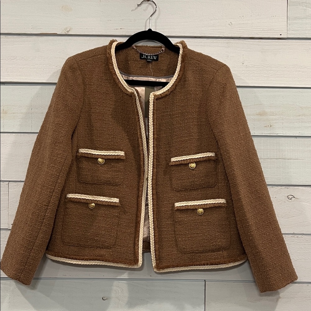 J. Crew Women's - Frances Lady Jacket Maritime Tweed - New with tags